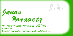 janos moravetz business card